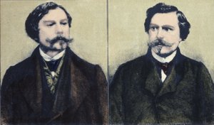 Porträt von Edmond Goncourt (1822-1896) und Jules Goncourt (1830-1870) Brüder Schriftsteller.