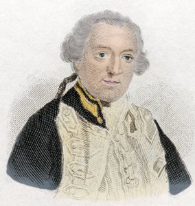 Porträt von Edward Boscawen (1711-1761), englischer Admiral und Politiker. Gravur des 19. Jahrhunderts von Unknown artist