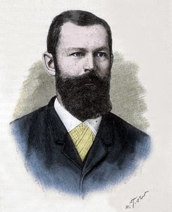 Porträt von Emil Hermann Fischer (1852-1919). Deutscher Chemiker.