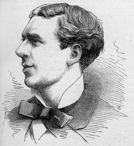 Porträt von Ernest Coquelin dit Poppy le Cadet (1848-1909), französischer Komödiant, Mitglied der Comédie Française. Gravur in „Le Monde Illustré“ Nr. 1168 vom 16. August 1879.
