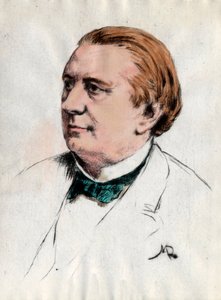 Porträt von Eugene Labiche (1815-1888) Schriftsteller. Gravur aus dem 19. Jahrhundert. Private Sammlung