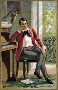 Porträt von Ferdinand Hérold (1791 - 1833), französischer Komponist. Chromolithografie des 19. Jahrhunderts.