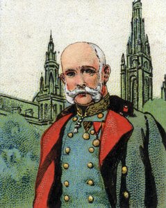 Porträt von Franz Joseph I. (1830-1916), Kaiser von Österreich. Chromolithographie