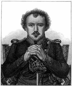 Porträt von Friedrich Heinrich Karl de la Motte, Baron Fouqué, bekannt als La Motte-Fouqué (1777-1843), deutscher romantischer Schriftsteller von Unknown artist