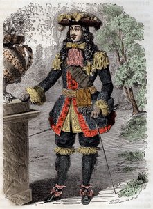 Porträt von Gabriel Nicolas de la Reynie (1625-1709) erster Polizeichef von Paris - Gravur 19. Jahrhundert Private Sammlung