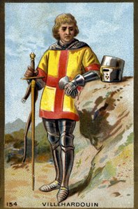 Porträt von Geoffroi de Villehardouin (1150 - 1213). Chromolithografie des späten 19. Jahrhunderts