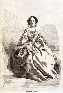Porträt von George Sand (Aurore Dupin, Baronne Dudevant) (1804-1876)