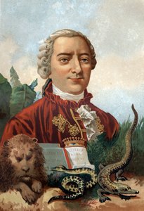Porträt von Georges Louis Leclerc, Graf von Buffon (1707-1788), französischer Naturforscher und Schriftsteller. Chromolithographie 19. Jahrhundert. nach „La Ciencia y sus Hombres“ von Louis Figuier. Barcelona 1881 von Unknown artist