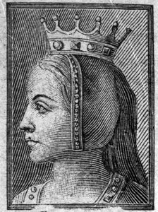 Porträt von Gerberge von Sachsen (ca. 913-968 oder 969), Königin von Frankreich, Ehefrau von Ludwig IV. von Übersee von Unknown artist