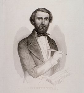 Porträt von Giuseppe Verdi (Stich)