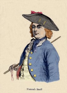 Porträt von Hannah Snell (1723-1792), weibliche Soldatin, die sich als Mann ausgab, um Soldat zu werden.
