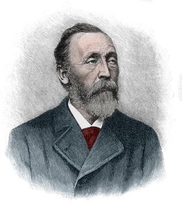 Porträt von Heinrich von Stephan (1831-1897) Generalpostdirektor des Deutschen Reiches, der den deutschen Postdienst reorganisierte