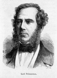 Porträt von Henry Temple, Viscount Lord Palmerston, britischer Politiker. Gravur 19. Jahrhundert