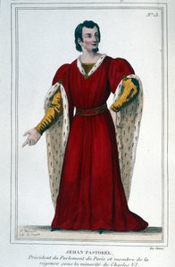 Porträt von Jehan Pastorel, Präsident des Pariser Parlaments und Mitglied der Regentschaft unter der Minderjährigkeit von Karl VI von Unknown artist