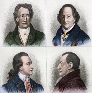 Porträt von Johann Wolfgang Goethe (1749 - 1832), deutscher Schriftsteller, in verschiedenen Lebensaltern von Unknown artist