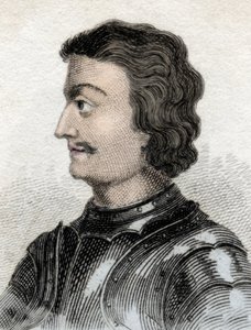 Porträt von John of Scotland oder John of Balliol (ca. 1248-ca. 1315), König von Schottland. Gravur des 19. Jahrhunderts von Unknown artist