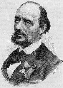 Porträt von Jules Bergeret (1839 - 1905). Gravur des späten 19. Jahrhunderts in „Histoire de France“ von H. Martin.