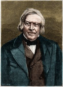 Porträt von Jules Michelet, französischer Historiker und Schriftsteller (1798 - 1874).