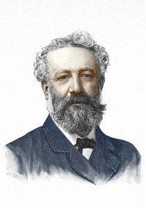 Porträt von Jules Verne. Gravur aus dem 19. Jahrhundert von Unknown artist