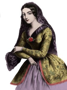 Porträt von Lola Montez (1821-1861) (Marie Dolores Eliza Rosanna Gilbert), exotische Tänzerin und Kurtisane, bekannt als die Geliebte von König Ludwig I. von Bayern
