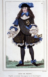 Porträt von Louis de France, Herzog von Burgund (1682-1712), bekannt als „Der Große Dauphin“. Gravur von 1830