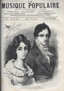 Porträt von Madame Gavaudan und Elleviou. Alexandrine Marie Agathe Gavaudan Ducamel (1781-1850) und Jean Elleviou (1769-1842), französische Sänger, Komödianten und Librettisten, sind die beiden Hauptdarsteller von „Joseph“, Oper von Unknown artist