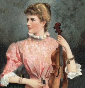 Porträt von Marie Soldat (1863-1955), Geigerin.