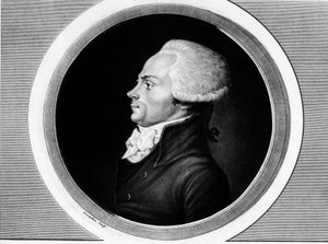 Porträt von Maximilian Robespierre, Mitglied der Generalstände und Abgeordneter von Paris bei der Nationalversammlung