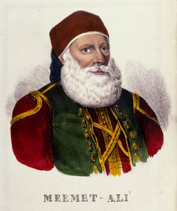 Porträt von Mehemet Ali (oder Mehemet-Ali) (1769-1849), Vizekönig von Ägypten im Jahr 1803. Gravur des 19. Jahrhunderts