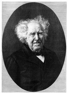 Porträt von Michel Eugene (Michel-Eugene) Chevreul (1786-1889), französischer Chemiker. Stich in „La Nature: revue des sciences et de leurs applications aux arts et a l