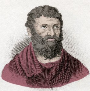 Porträt von Miltiades dem Jüngeren (540-489 v. Chr.), athenischer Stratege und Tyrann der Chersones von Thrakien. Gravur aus dem 19. Jahrhundert.