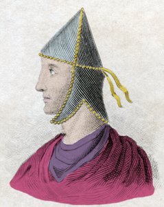 Porträt von Mithridates VI. Eupator, genannt der Große (ca. 132-63 v. Chr.), König von Pontus. Gravur des 19. Jahrhunderts