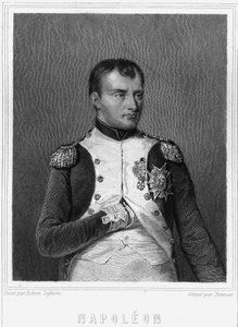 Porträt von Napoleon I (1769 - 1821), Kaiser der Franzosen - in „Histoire des Français“ von Lavallée, Gravur