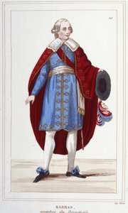 Porträt von Paul Barras (1755 - 1829) Gravur aus dem 19. Jahrhundert