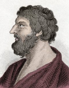 Porträt von Pittacos von Mytilene griechischer Staatsmann (650-570 v. Chr.) (Pittacus von Mytilene). Gravur 19. Jahrhundert.