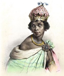 Porträt von Königin Anna Nzinga oder Ana de Sousa Nzinga Mbande - Nzinga du Ndongo et Matamba von Unknown artist