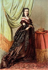 Porträt von Königin Marie Henriette von Österreich, Ehefrau von Leopold II., König der Belgier.