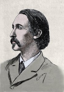 Porträt von Robert Louis Stevenson (1850-1894), britischer Schriftsteller