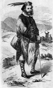 Porträt von Roualeyn George Gordon Cumming (1820-1866), schottischer Reisender und Löwenjäger. Gravur von Linton in „Die illustre Welt“ Nr. 56 vom 8. Mai 1858. von Unknown artist