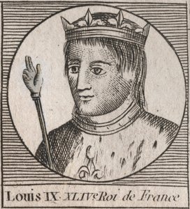 Porträt von Ludwig IX. (1214-1270) - Ludwig IX. (1214-70), König von Frankreich - Gravur aus „Unterricht über die Geschichte Frankreichs“ von Charles Constant Le Tellier 1821 von Unknown artist