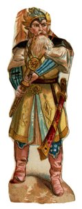 Porträt von Tamerlan (1336-1405) (oder Timur Lang, „Timur der Lahme“). Chromolithographie, Ende des 19. Jahrhunderts