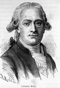 Porträt von Valentin Haüy, ein französischer Pädagoge (1745-1822), er widmete sich der Bildung der Blinden von Unknown artist