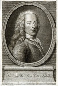 Porträt von Voltaire. Gravur aus dem 19. Jahrhundert von Unknown artist