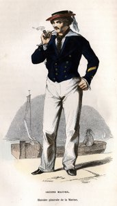 Porträt eines zweiten Meisters. In „Allgemeine Geschichte der Marine“ von Van Tenac.
