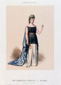 Porträt der Sängerin Gabrielle Krauss in der Oper Norma
