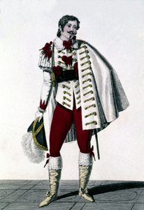 Porträt des Tenors Louis Antoine Ponchard (1787-1866) in der Rolle des Grafen von Lisberg in Aubers „Schnee“ oder „Der neue Ewinard“ von Unknown artist