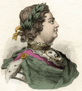 Porträt von Kaiser Peter I. der Große (1672-1725)