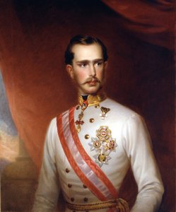 Porträt des Kaisers von Österreich Franz Joseph I. (1830 - 1916). Anonymes Gemälde. Risorgimento-Museum, Mailand. von Unknown artist