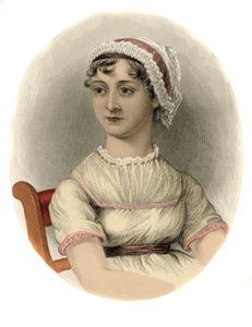 Porträt der englischen Schriftstellerin Jane Austen (1775-1817). Gravur von 1870