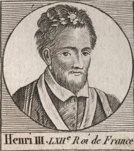 Porträt von König Heinrich III. von Frankreich (1551-1589) - Porträt von Heinrich III. (1551-89) König von Frankreich - Gravur aus „Instruction sur l